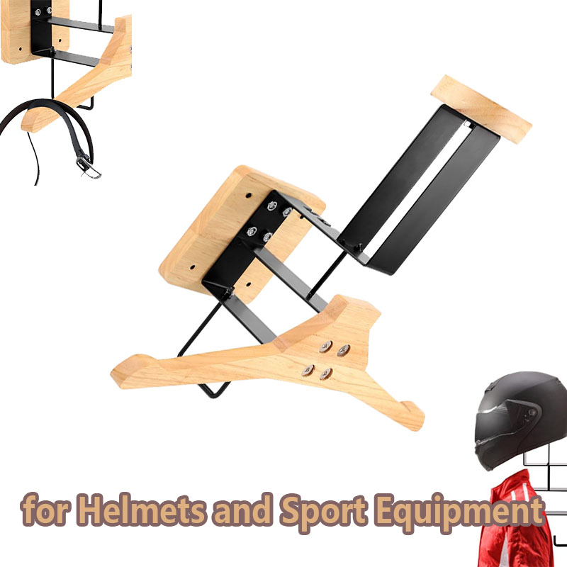 Wood Motorcycle Helmet Holder  - Sports Equipment Rack review and price
