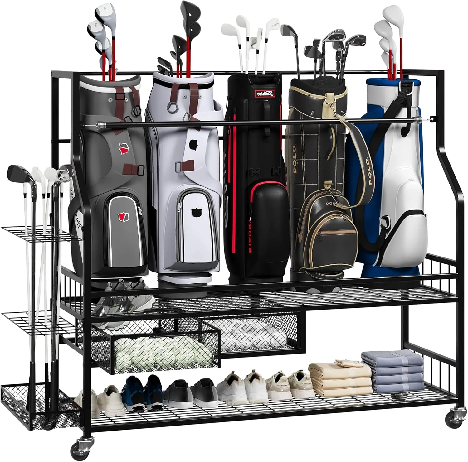 Multifunctional Rolling Golf B - Sports Equipment Bag With Wheels review and price