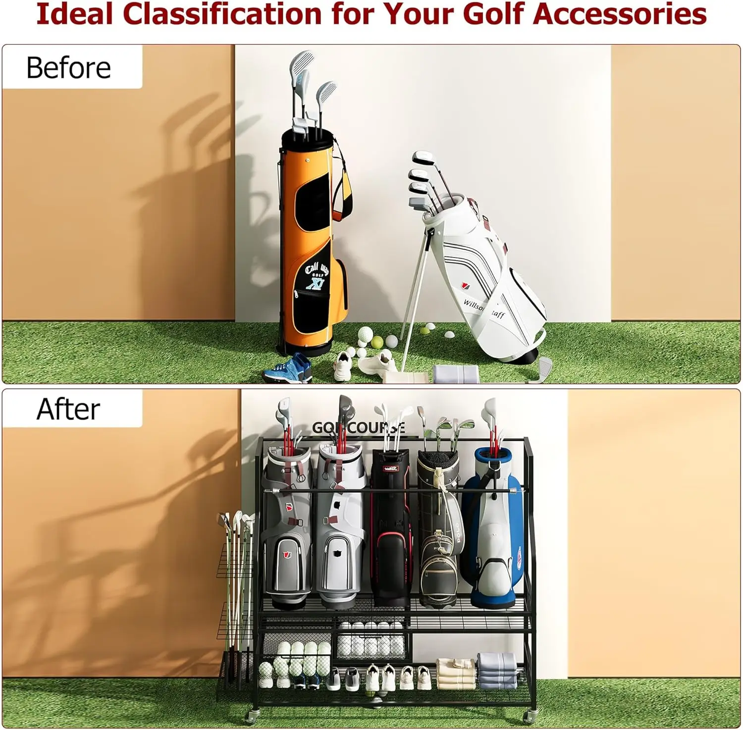 Multifunctional Rolling Golf B - Sports Equipment Bag With Wheels review and price